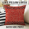 Orange Retro Patchwork Design Kilim Area Rug Runner, Boho Accent Carpet, Unique Room Mat, Washable Anti-Slip Rug with pillow case gift