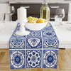 Blue Ethnic Theme Table Runner, Authentic Runner, Ottoman Turkish Pattern Table Runner, Retro Runner, Farmhouse Blue Home Decor