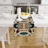 Table Runner Colorful Aztec Ethnic Pattern, Retro Farmhouse Decor, Traditional Textile Accent for Dining & Home