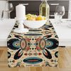 Table Runner Colorful Aztec Ethnic Pattern, Retro Farmhouse Decor, Traditional Textile Accent for Dining & Home