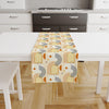 Table Runner Yellow Orange Minimal Bohemian Pattern, Retro Farmhouse Decor, Traditional Textile Accent for Dining & Home