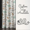 Safari Jungle Nursery Curtains with Cute Giraffe, Monkey & Hippo - Custom Size Rod Pocket Window Drapes for Kids Room