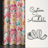 Pink Princess Nursery Curtain for Girls Room - Custom Size Anime Kids Colorful Window Drapes & Kids Room Decor