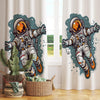 Space Astronaut Theme Curtains Custom Size | Kids Room Decor, Space Explorer Window Drapes, Outer Space Nursery Curtains