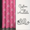 Pink White Damask Curtains Custom Size Decorative Figure Girls Room Window Drapes & Pillow Case Gift