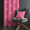 Pink White Damask Curtains Custom Size Decorative Figure Girls Room Window Drapes & Pillow Case Gift