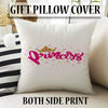 Pink Princess Kids Room Curtains, Custom Size Girls Window Drapes, Nursery Decor & Gift Pillow Case