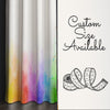 Rainbow Nursery Curtains for Girls Kids, Custom Size Window Drapes & Matching Gift Pillow Case, Colorful Watercolor Kids Room Decor
