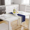 Table Runner Navy Blue Greek Key Pattern Modern Traditional Dining Room Decor Textile Accent