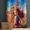 Medieval Princess Castle Curtains for Girls Bedroom, Custom Size Window Drapes, Nursery Decor & Gift Pillow Case