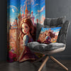 Medieval Princess Castle Curtains for Girls Bedroom, Custom Size Window Drapes, Nursery Decor & Gift Pillow Case