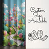 Colorful Medieval Castle Curtains for Girls Bedroom, Custom Size Window Drapes, Nursery Decor & Gift Pillow Case