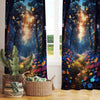 Colorful Flowers Forest Path Curtains for Girls Room, Custom Size Window Drapes & Gift Pillow Covers, Landscape Scenery Decor