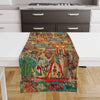 Table Runner Authentic Ethnic Retro Eagypt Pharaoh Pattern, Mystic Dining Room Decor, Textile Accent, Unique Home Decoration