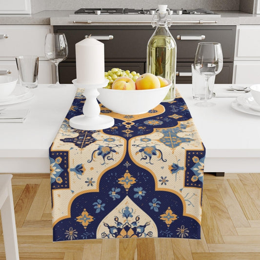 Table Runner Vintage Turkish Ottoman Kilim Rug Ethnic Dining Room Decor Textile Accent Home Decoration