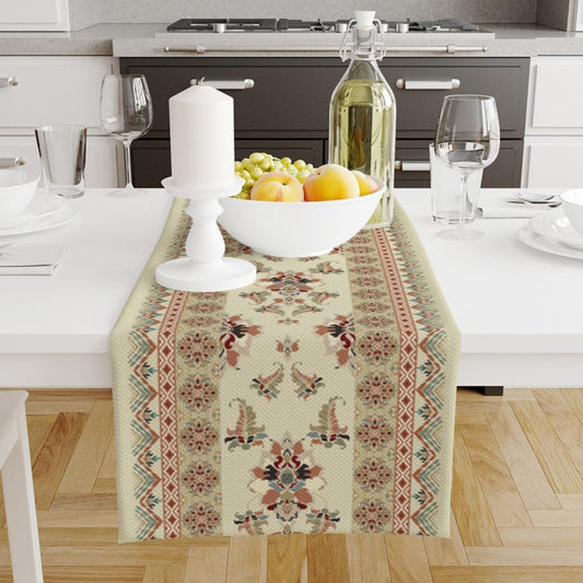 Table Runner Vintage Turkish Ottoman Kilim Figures Authentic Ethnic Dining Room Decor Textile Accent Home Decoration