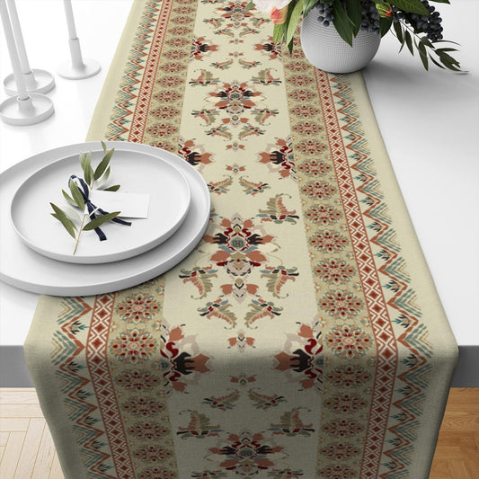 Table Runner Vintage Turkish Ottoman Kilim Figures Authentic Ethnic Dining Room Decor Textile Accent Home Decoration