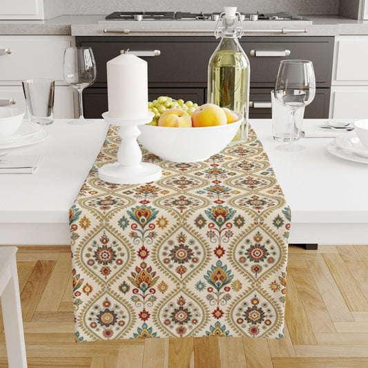 Table Runner Vintage Turkish Ottoman Ethnic Dining Room Decor Textile Home Table Decoration, Farmhouse Decor, Turkish Table Runner