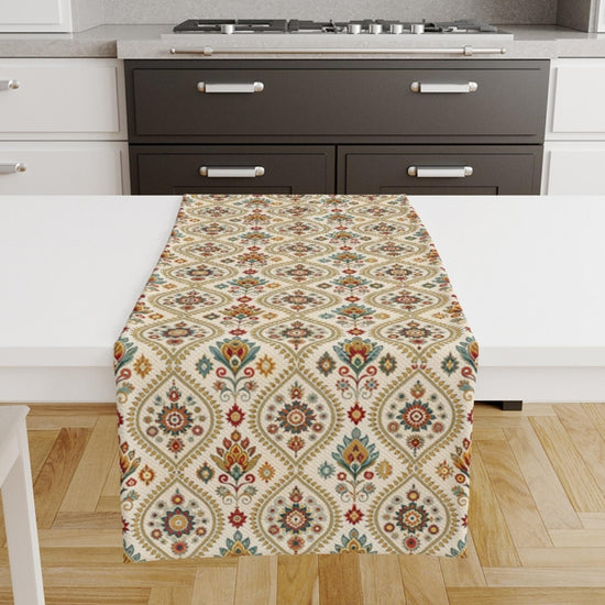 Table Runner Vintage Turkish Ottoman Kilim Vintage Ethnic Dining Room Decor Textile Accent Home Decoration