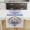 Table Runner Vintage Turkish Ottoman Blue White Floral Flowers Figures Modern Dining Room Decor Textile Accent Home Decoration