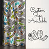 Cars Road City Map Kids Nursery Curtains & Custom Size Window Drapes with Gift Pillow Covers for Boys Room
