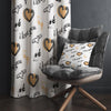 Love Hearts Kids Nursery Curtains & Custom Size Window Drapes with Gift Pillow Covers for Girls Room Decor