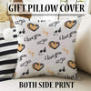 Love Hearts Kids Nursery Curtains & Custom Size Window Drapes with Gift Pillow Covers for Girls Room Decor