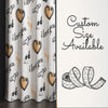 Love Hearts Kids Nursery Curtains & Custom Size Window Drapes with Gift Pillow Covers for Girls Room Decor