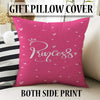Pink White Princess Kids Nursery Curtains, Custom Size Drapes for Girls Room Decor, Gift Pillow Covers