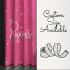 Pink White Princess Kids Nursery Curtains, Custom Size Drapes for Girls Room Decor, Gift Pillow Covers