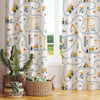 Kids Nursery Curtains Construction Vehicles, Custom Size Boys Room Drapes & Gift Pillow Covers, Yellow Road Equipment Decor