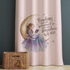 Girls Room Curtains Little Cute Princess on Yellow Moons Reading Books Kids Window Drapes Custom Size & Gift Pillow Covers
