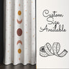 Girls Room Curtains Boho Moon Polka Dots Window Drapes Custom Size with Gift Pillow Covers - Nursery Decor, Kids Bedroom Curtains