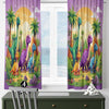 Dinosaur Nursery Curtains for Kids Room, Custom Size Floral Castle Window Drapes & Gift Pillow Covers, Colorful Kids Room Decor