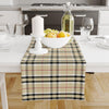 Table Runner Checked Plaid Brown Black Red Lines Modern Dining Room Decor Accent Home Decoration