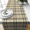 Table Runner Checked Plaid Brown Black Red Lines Modern Dining Room Decor Accent Home Decoration