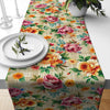 Table Runner Colorful Roses Flowers Floral Botanical Design Modern Dining Room Decor Accent Home Decoration