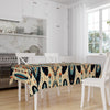 Art Deco Tablecloth Tribal Boho Aztec Tradional Pattern Turkish Ethnic Linen Accent Table Cover Modern Dining Decor