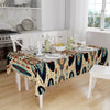 Art Deco Tablecloth Tribal Boho Aztec Tradional Pattern Turkish Ethnic Linen Accent Table Cover Modern Dining Decor