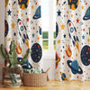 Space Galaxy Planets Spaceship Rocket Nursery Kids Curtains & Nursery Window Drapes, Custom Size, Gift Pillow Covers for Toddler Room Decor