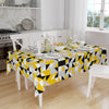 Yellow Gray Black Abstract Triangles Geometric Pattern Table Cloth, Modern Dining Accent Table Cover, Modern Minimal Home Decor