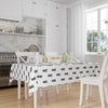 Black White Aztec Arrow Minimal Geometric Pattern Tablecloth, Modern Dining Accent Table Cover, Modern Minimal Home Decor