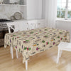 Colorful Vegetables Theme Pattern Cream Background Tablecloth, Modern Dining Accent Table Cover, Modern Kitchen Home Decor