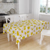 Yellow Daisy Floral Flowers Botanical Summer Tablecloth, Modern Dining Accent Table Cover, Modern Kitchen Home Decor