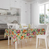 Colorful Summer Roses Floral Flowers Botanical Tablecloth, Modern Dining Accent Table Cover, Modern Kitchen Home Decor