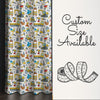 Kids Nursery Curtains Construction Equipment Theme Bulldozer Hammer Saw Window Drapes Custom Size Room Decor Gift Pillow Covers