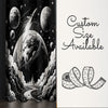 Black White Moon Stars Kids Nursery Curtains – Custom Size Window Drapes & Matching Pillow Covers, Space Room Decor Gift