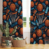 Kids Basketball Balls Curtains & Gift Pillow Covers, Custom Size Nursery Drapes, Sports Room Decor for Boys’ Bedroom Window Treatment