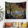 Autumn Forest Tapestry - Large Mountain Wall Hanging, Living Room Decor, Tree Landscape Scene, Nature Photo Wall Art