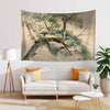 Tree Brunchs wall hanging, 19th century watercolor art, Nature tapestry, Large wall decor,Vintage Tree Tapestry, Retro Nature Wall Art